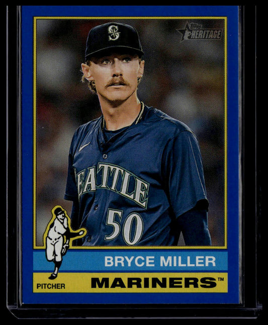 2025 Topps Heritage #107 Bryce Miller Dark Blue