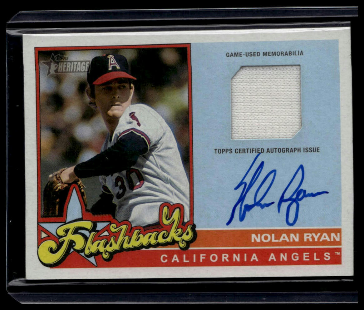 2025 Topps Heritage #FAR-NR Nolan Ryan Flashback Autograph Relics 25/25