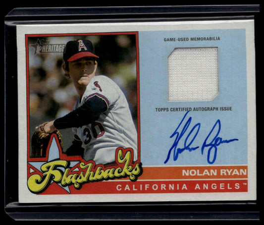 2025 Topps Heritage #FAR-NR Nolan Ryan Flashback Autograph Relics 25/25