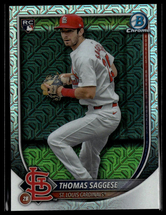 2025 Bowman #57 Thomas Saggese Chrome Mojo Refractor