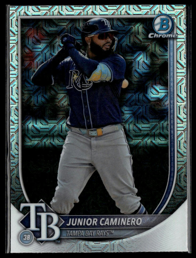2025 Bowman #13 Junior Caminero Chrome Mojo Refractor