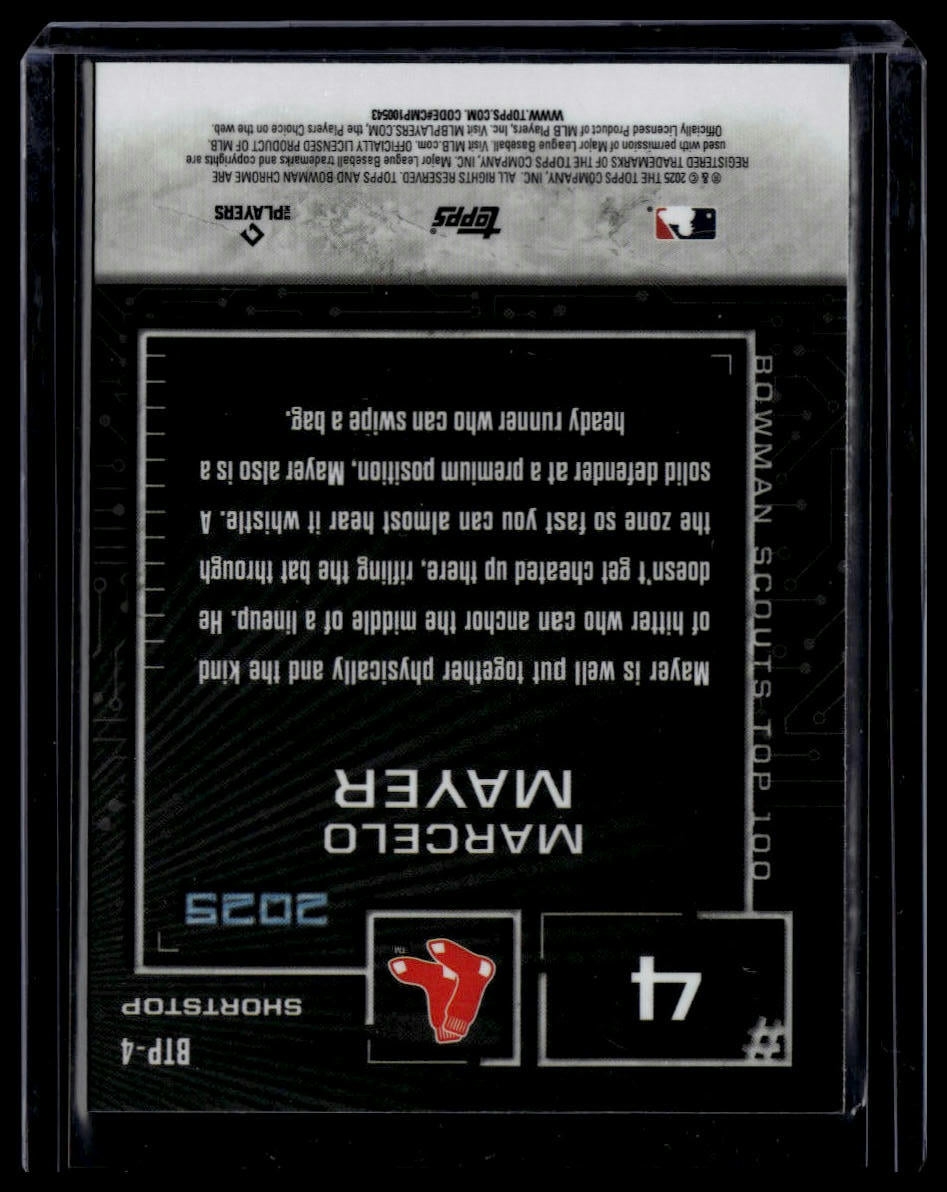 2025 Bowman #BTP-4 Marcelo Mayer Bowman Scouts Top 100