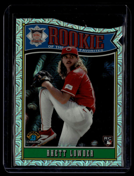 2025 Bowman #ROY-11 Rhett Lowder Rookie of the Year Favorites Mojo Refractor