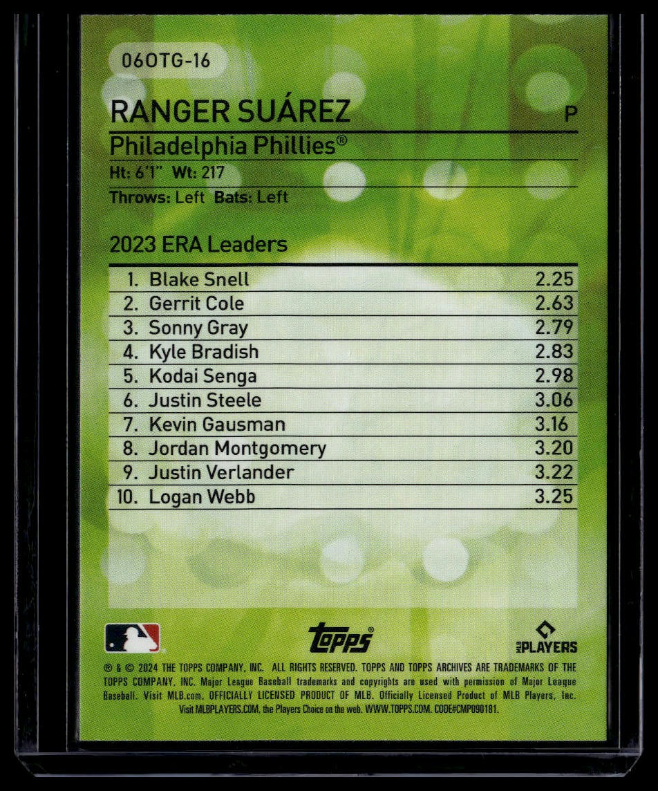 2024 Topps Archives #06OTG-16 Ranger Suárez 2006 Topps Baseball Own the Game