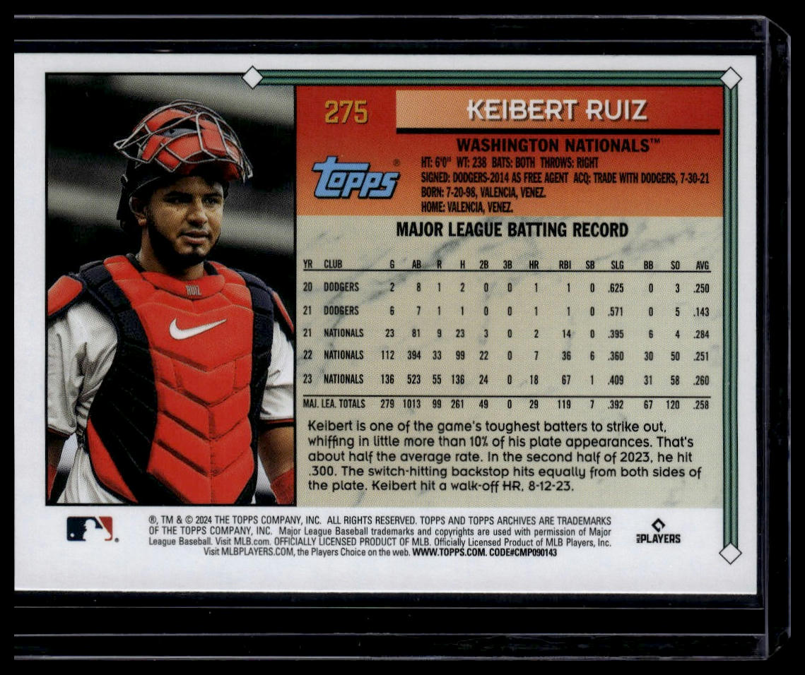 2024 Topps Archives #275 Keibert Ruiz Purple Foilboard