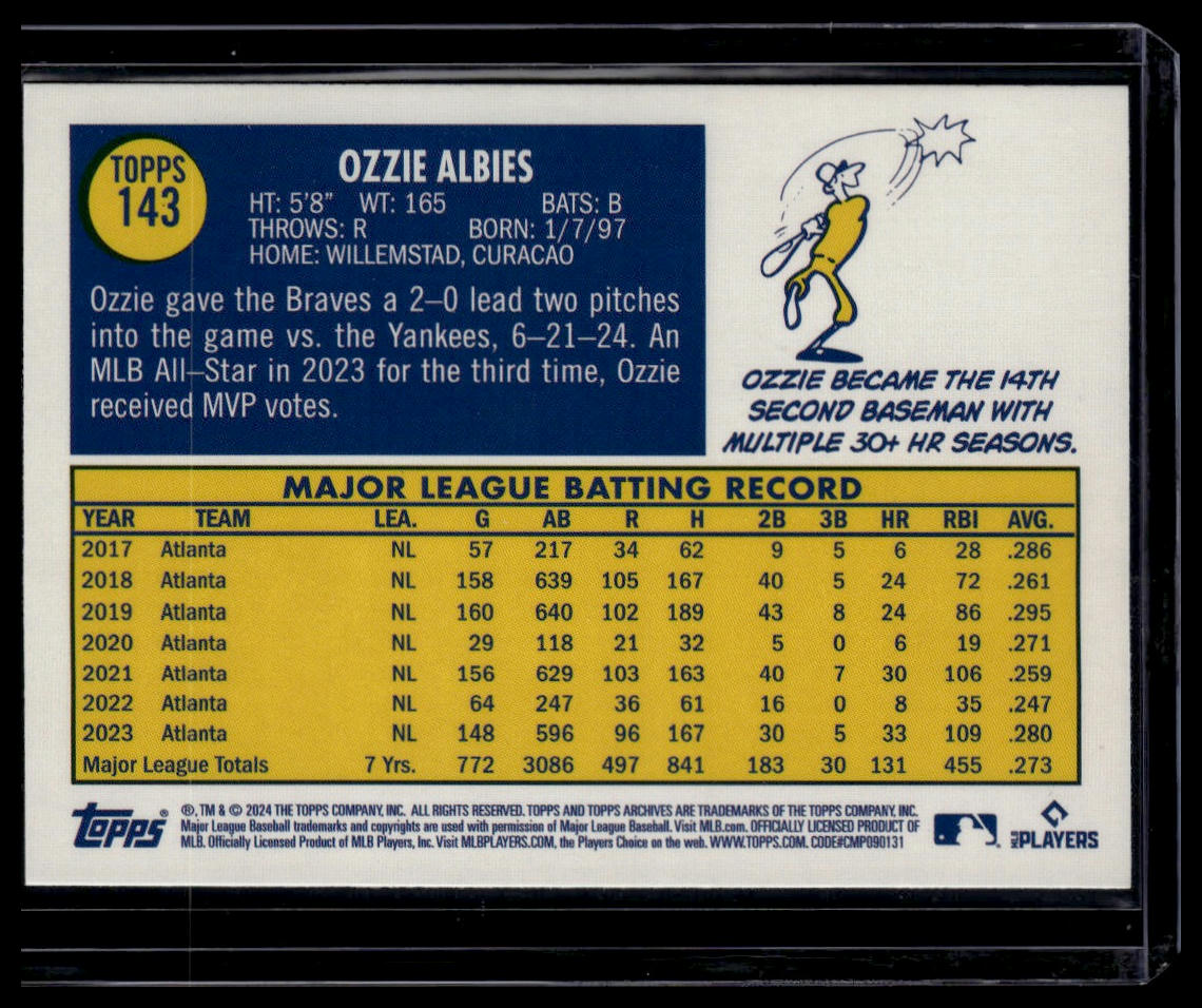 2024 Topps Archives #143 Ozzie Albies Purple Foilboard