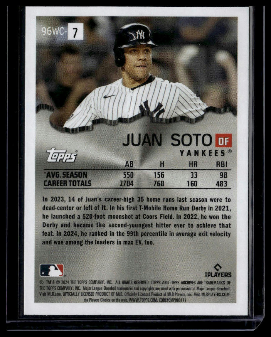 2024 Topps Archives #96WC-7 Juan Soto 1996 Topps Baseball Wrecking Crew