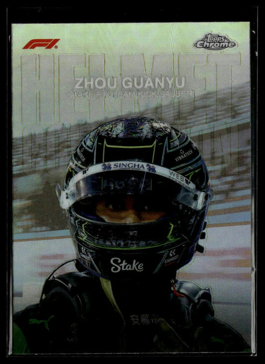 2024 Topps Chrome Formula 1 #HC-11 Zhou Guanyu Helmet Collection