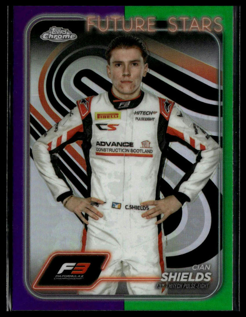 2024 Topps Chrome Formula 1 #57 Cian Shields Purple / Green Refractors