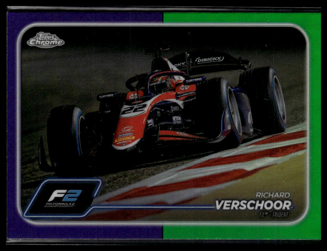 2024 Topps Chrome Formula 1 #109 Richard Verschoor Purple / Green Refractors