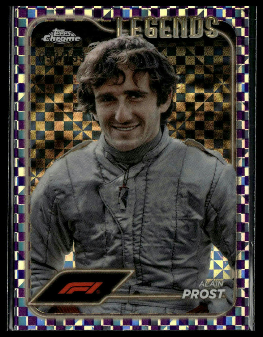 2024 Topps Chrome Formula 1 #190 Alain Prost Checker/Purple Refractor #/199