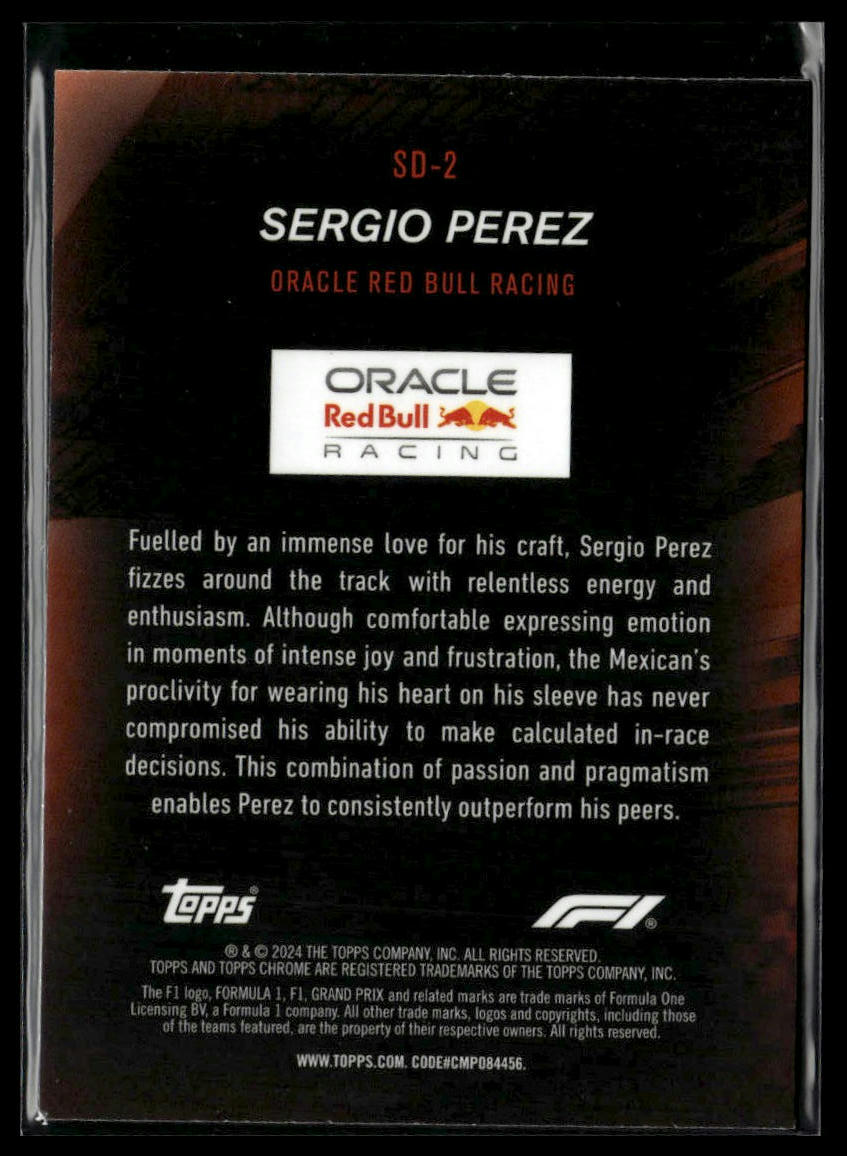 2024 Topps Chrome Formula 1 #SD-2 Sergio Perez Speed Demons