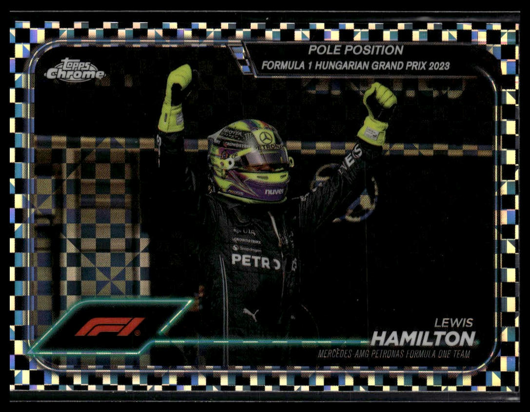 2024 Topps Chrome Formula 1 #158 Lewis Hamilton Checker Flag Refractors