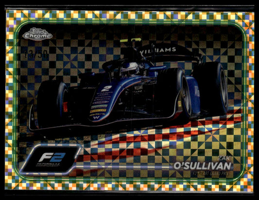 2024 Topps Chrome Formula 1 #101 Zak O'Sullivan Checker Flag Gold #/50