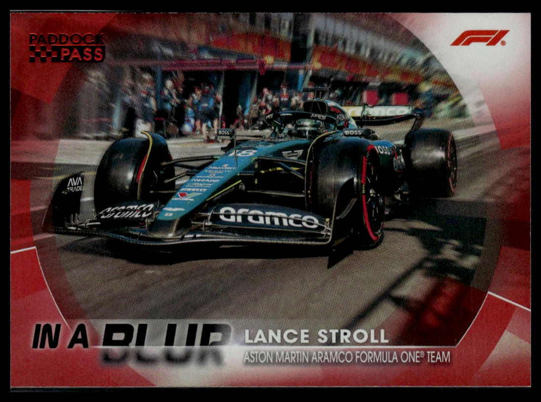 2024 Topps Paddock Pass Formula 1 #BL-12 Lance Stroll In A Blur Red #/50