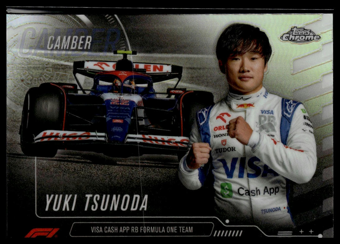 2024 Topps Chrome Formula 1 #CAM-10 Yuki Tsunoda Camber