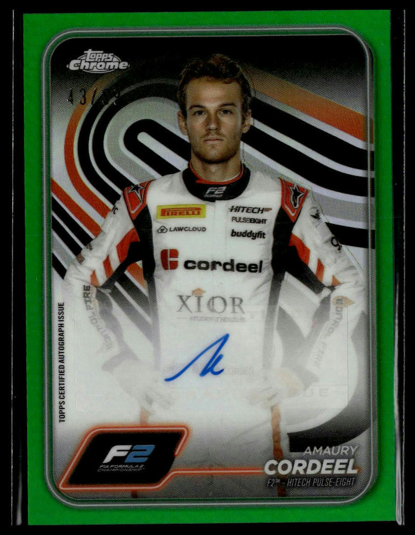 2024 Topps Chrome Formula 1 #CAC-COR Amaury Cordeel Chrome Auto Green /99