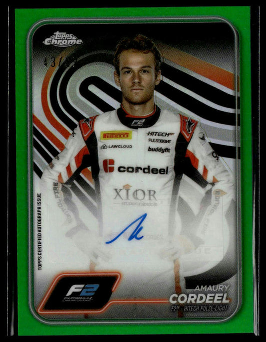 2024 Topps Chrome Formula 1 #CAC-COR Amaury Cordeel Chrome Auto Green /99