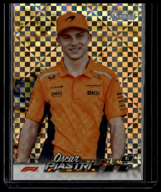 2024 Topps Paddock Pass Formula 1 #8b Oscar Piastri Chrome X Fractor