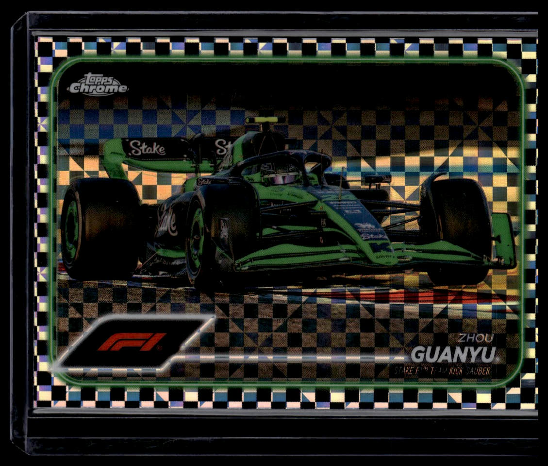 2024 Topps Chrome Formula 1 #86 Zhou Guanyu Checker Flag Refractors