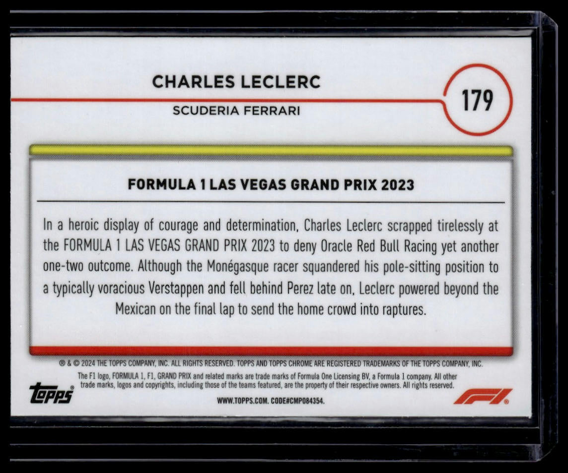 2024 Topps Chrome Formula 1 #179 Charles Leclerc Mini Diamond Refractors #/299