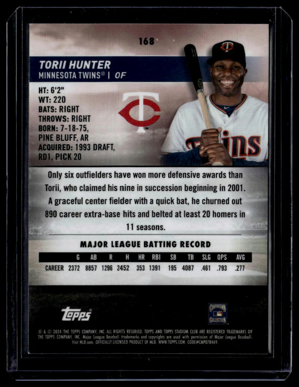 2024 Stadium Club #168 Torii Hunter Chrome