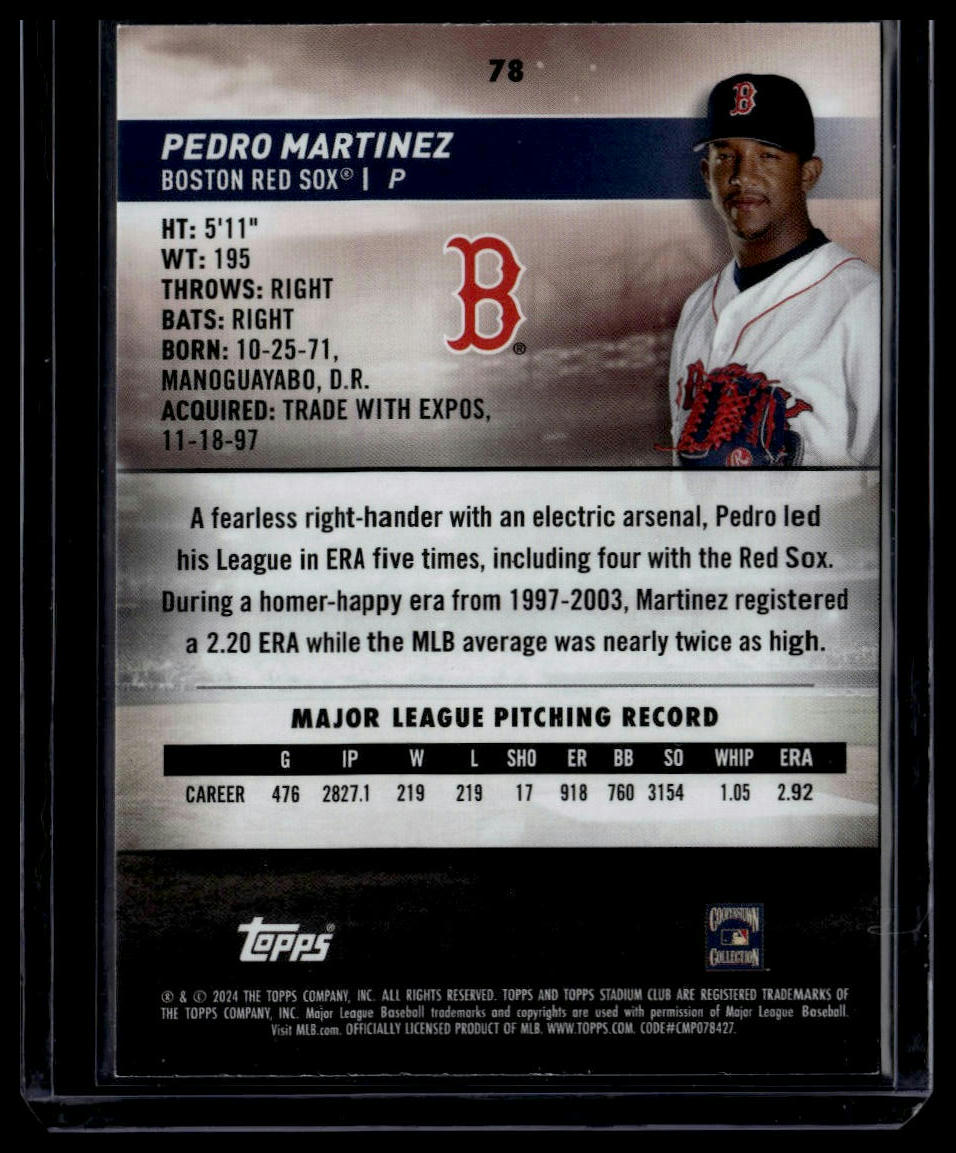 2024 Stadium Club #78 Pedro Martinez Black Foil