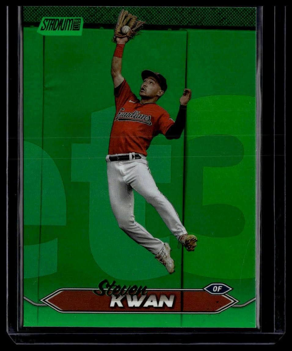 2024 Stadium Club #52 Steven Kwan Chrome Green Refractors