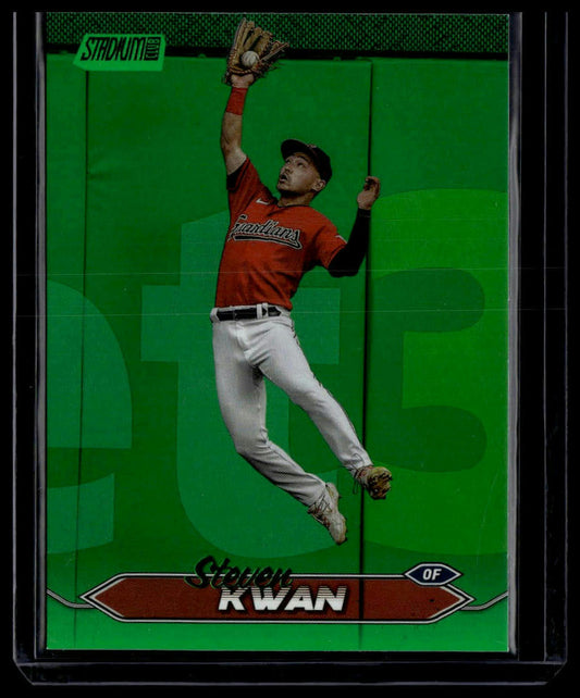 2024 Stadium Club #52 Steven Kwan Chrome Green Refractors