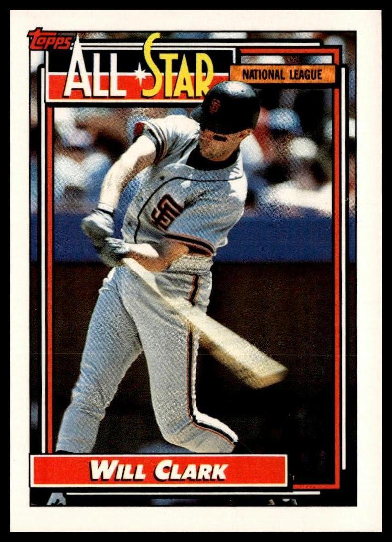 1992 Topps #386 Will Clark