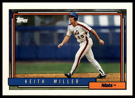 1992 Topps #157b Keith Miller print code F*