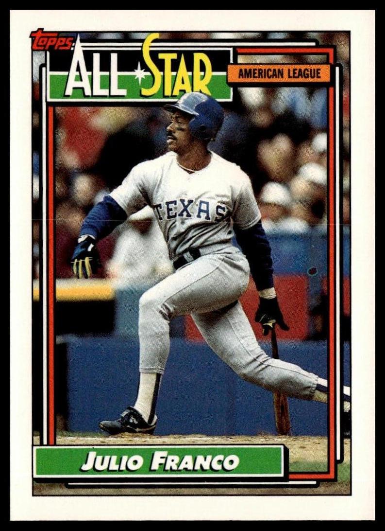 1992 Topps #398 Julio Franco