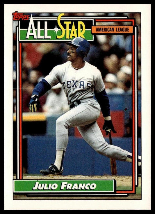 1992 Topps #398 Julio Franco