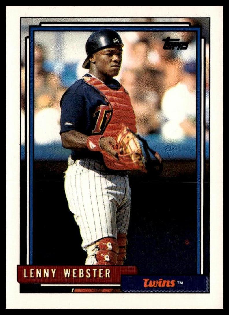 1992 Topps #585b Lenny Webster print code F*