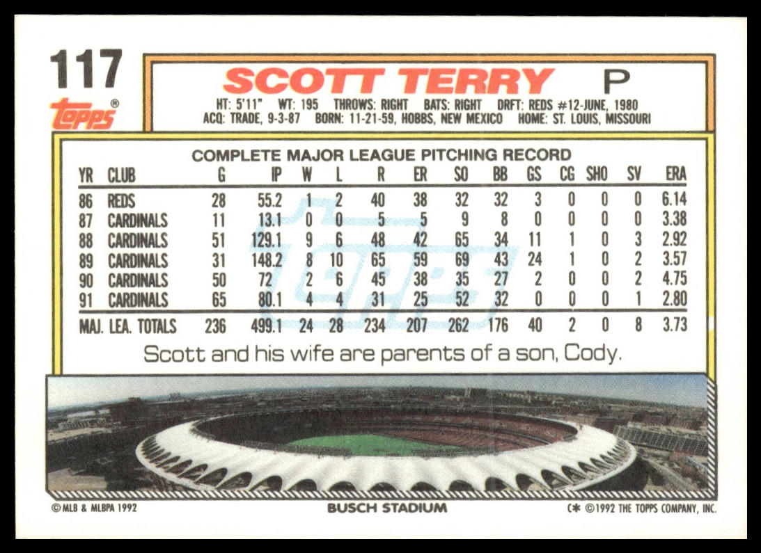 1992 Topps #117 Scott Terry