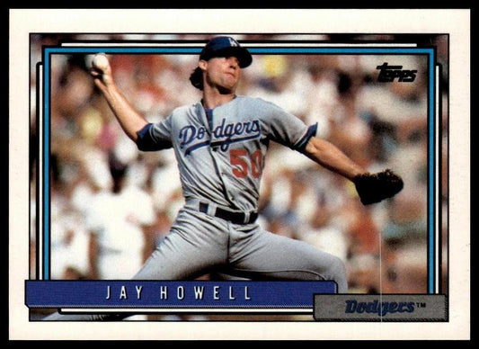 1992 Topps #205a Jay Howell print code F*