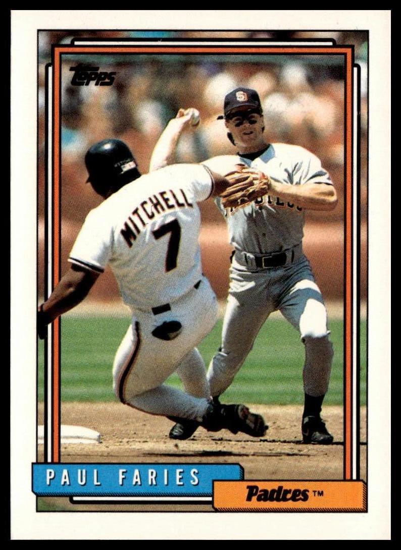 1992 Topps #162 Paul Faries