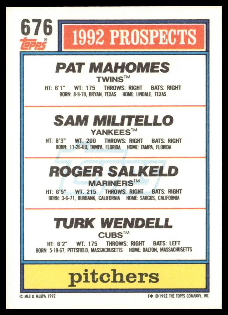 1992 Topps #676 1992 Top Prosects