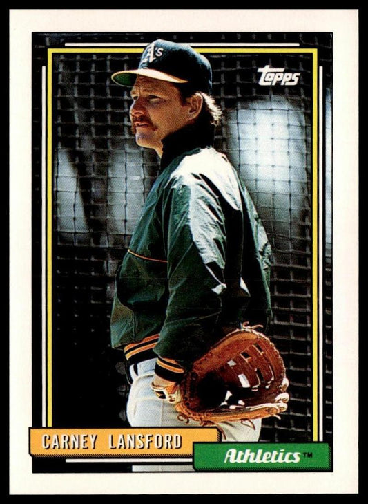 1992 Topps #495 Carney Lansford