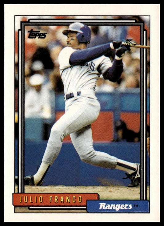 1992 Topps #490 Julio Franco