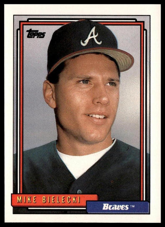 1992 Topps #26a Mike Bielecki print code C*