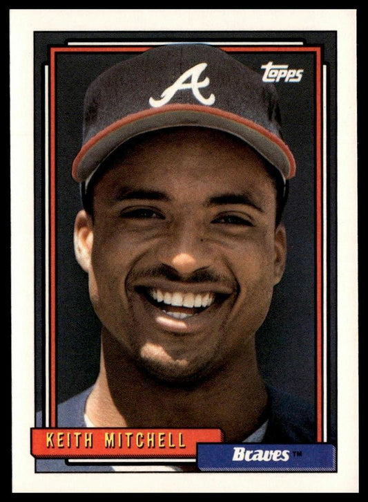 1992 Topps #542a Keith Mitchell print code F*