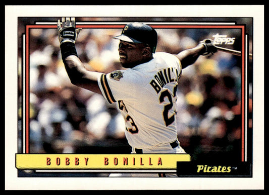 1992 Topps #160a Bobby Bonilla print code D*