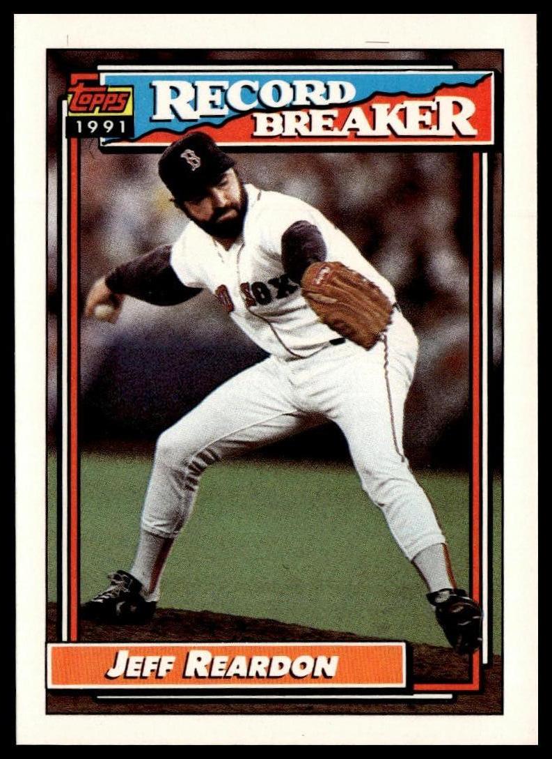 1992 Topps #3b Jeff Reardon Small Topps Gold logo on back
