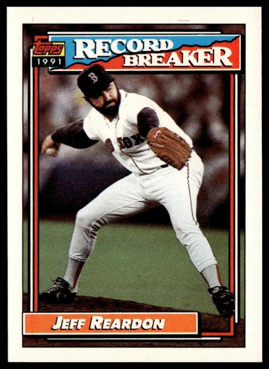 1992 Topps #3b Jeff Reardon Small Topps Gold logo on back