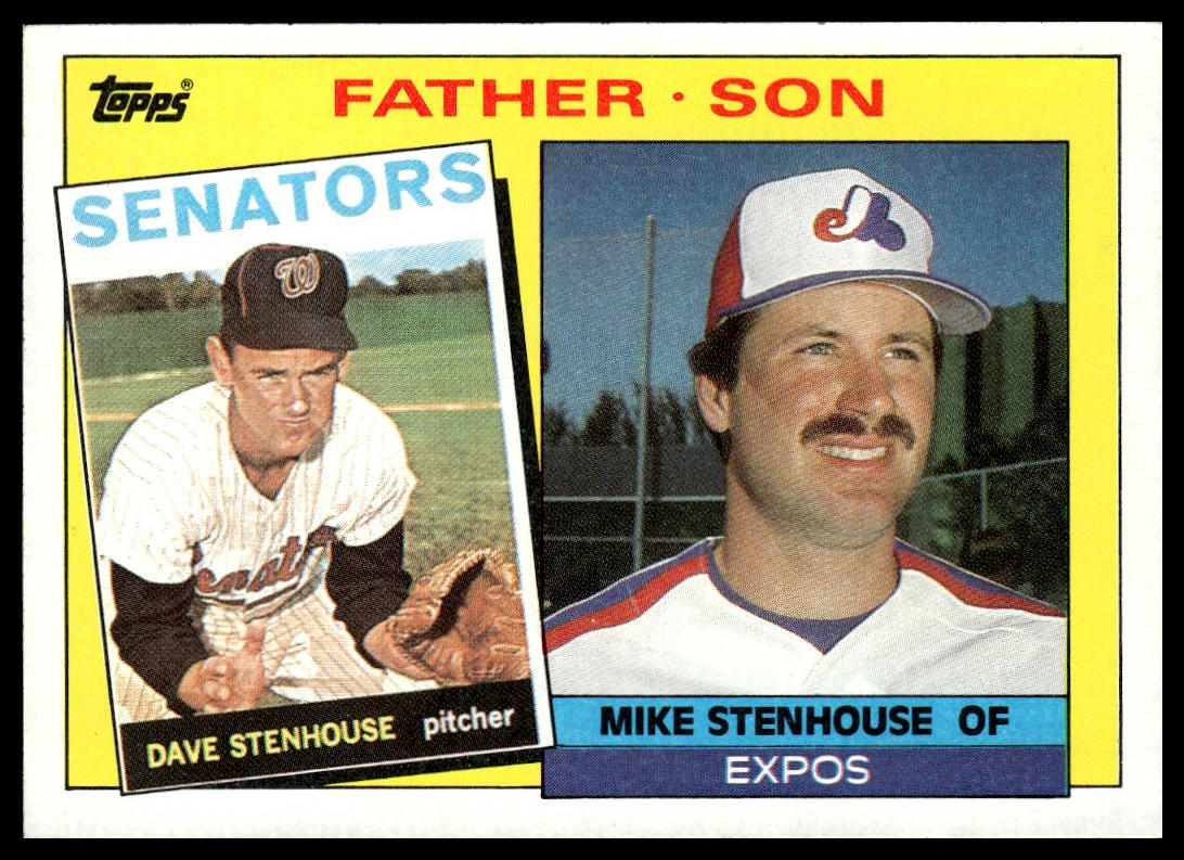 1985 Topps #141 Dave Stenhouse / Mike Stenhouse F&S