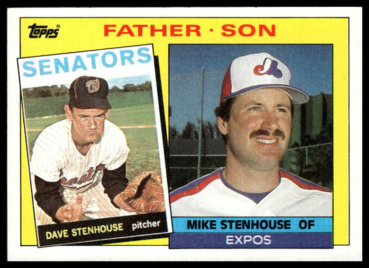 1985 Topps #141 Dave Stenhouse / Mike Stenhouse F&S