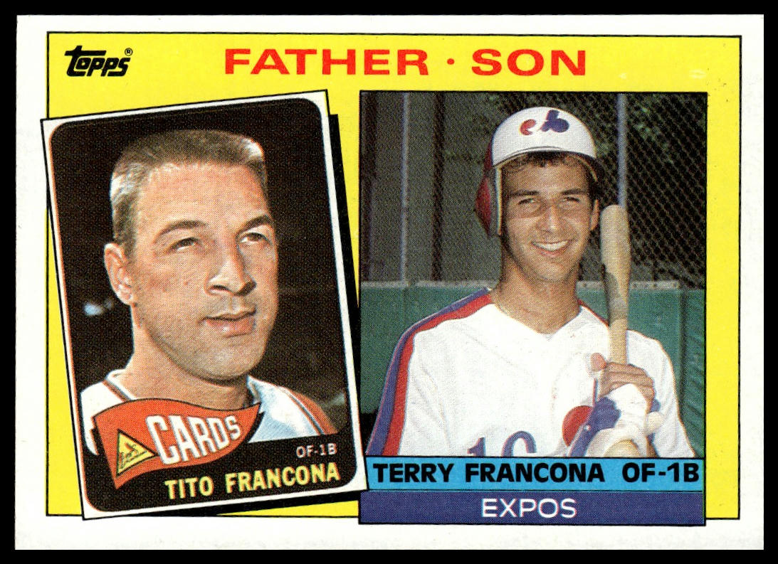 1985 Topps #134 Tito Francona / Terry Francona F&S