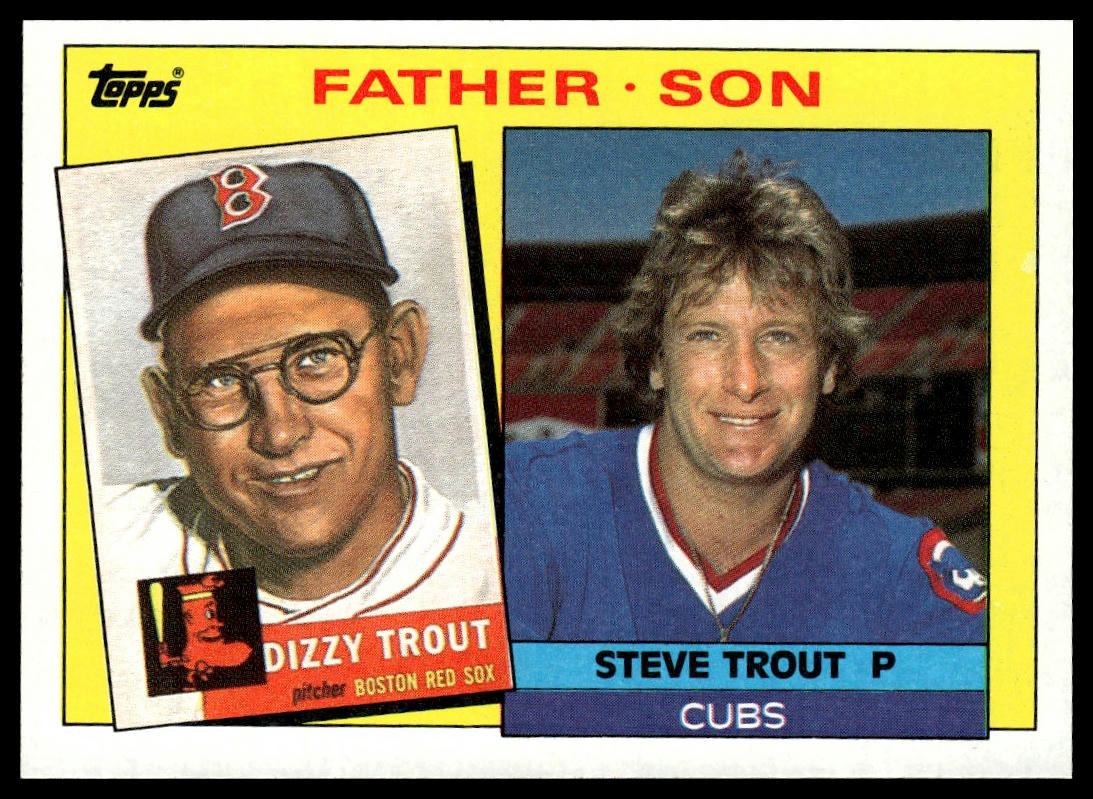 1985 Topps #142 Dizzy Trout / Steve Trout F&S