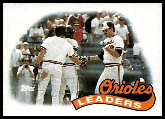 1989 Topps #381 Orioles Leaders